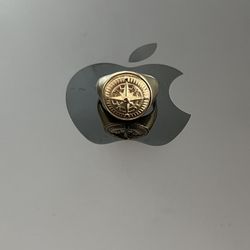 14K Gold Compass Ring 