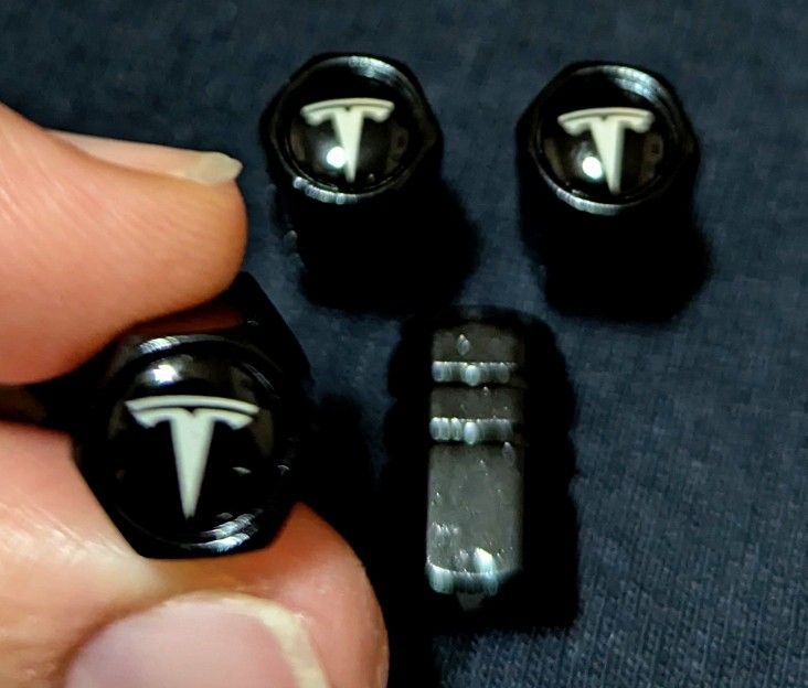 STOCKING STUFFER! TESLA TIRE VALVE CAPS