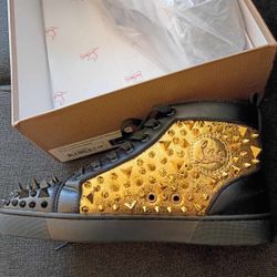 Designer Christian Louboutin No Limit High Cut Sneakers 