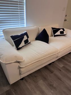 Cream 72” Sofa Like New