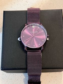 Coach New York Women's Watch - Purple Mesh Band