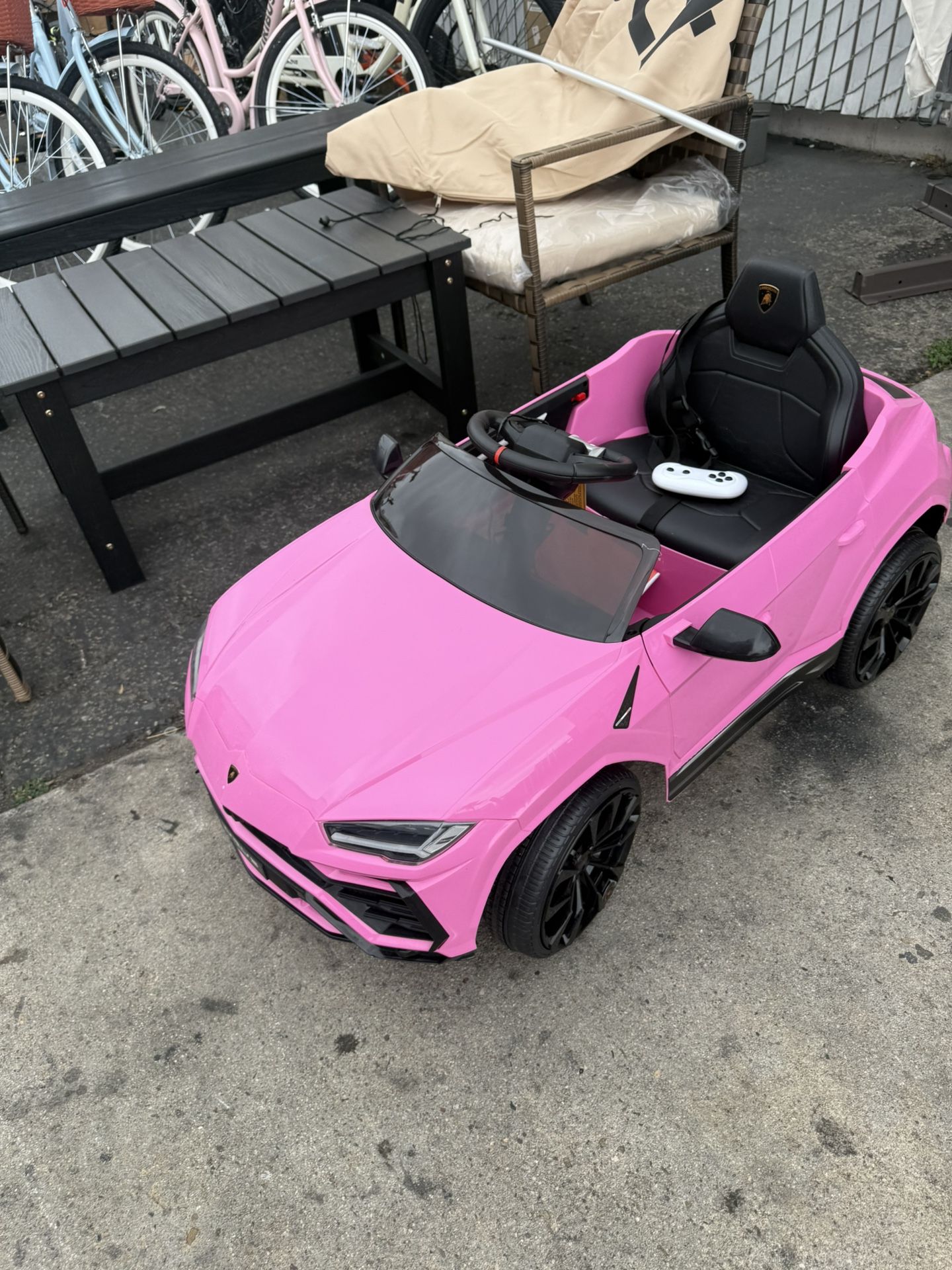 Rock Wheels Juguete para Montar en Camión Lamborghini Urus con Licencia Juguetes Eléctricos para Niños de 4 Ruedas con Batería de 12 V con Control Rem