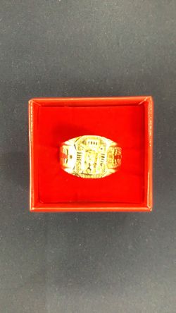 14k 11.2g Jesus and crosses gold ring