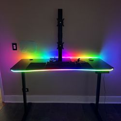 RGB electronic adjustable standing desk