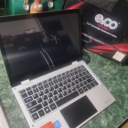 Laptop For Parts Won't Power On EVOO 11.6" Convertible Touchscreen Laptop, FHD, Dual Core, 32GB Storage, 4GB Memory, Mini HDMI, Front Camera,