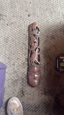 African Cameroon hand carved totem