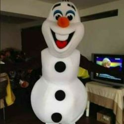 Olaf Mascot Costume Adult Sized  Mascot Grade