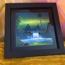 Handpainted Tile From Mexico In Custom Frame 