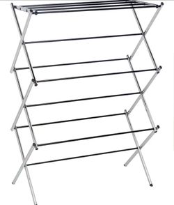 Basics Foldable Portable Metal Clothes Drying Rack