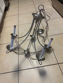 Brushed Nickel 4-Light Candle Chandelier