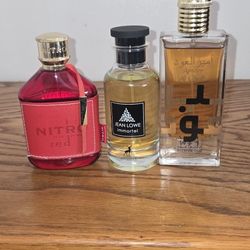 NITRO RED,  JEAN LOWE IMMORTEL,  AMEER AL OUDH INTENSE OUD 