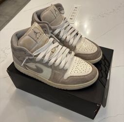 Jordan 1 mid se white/grey