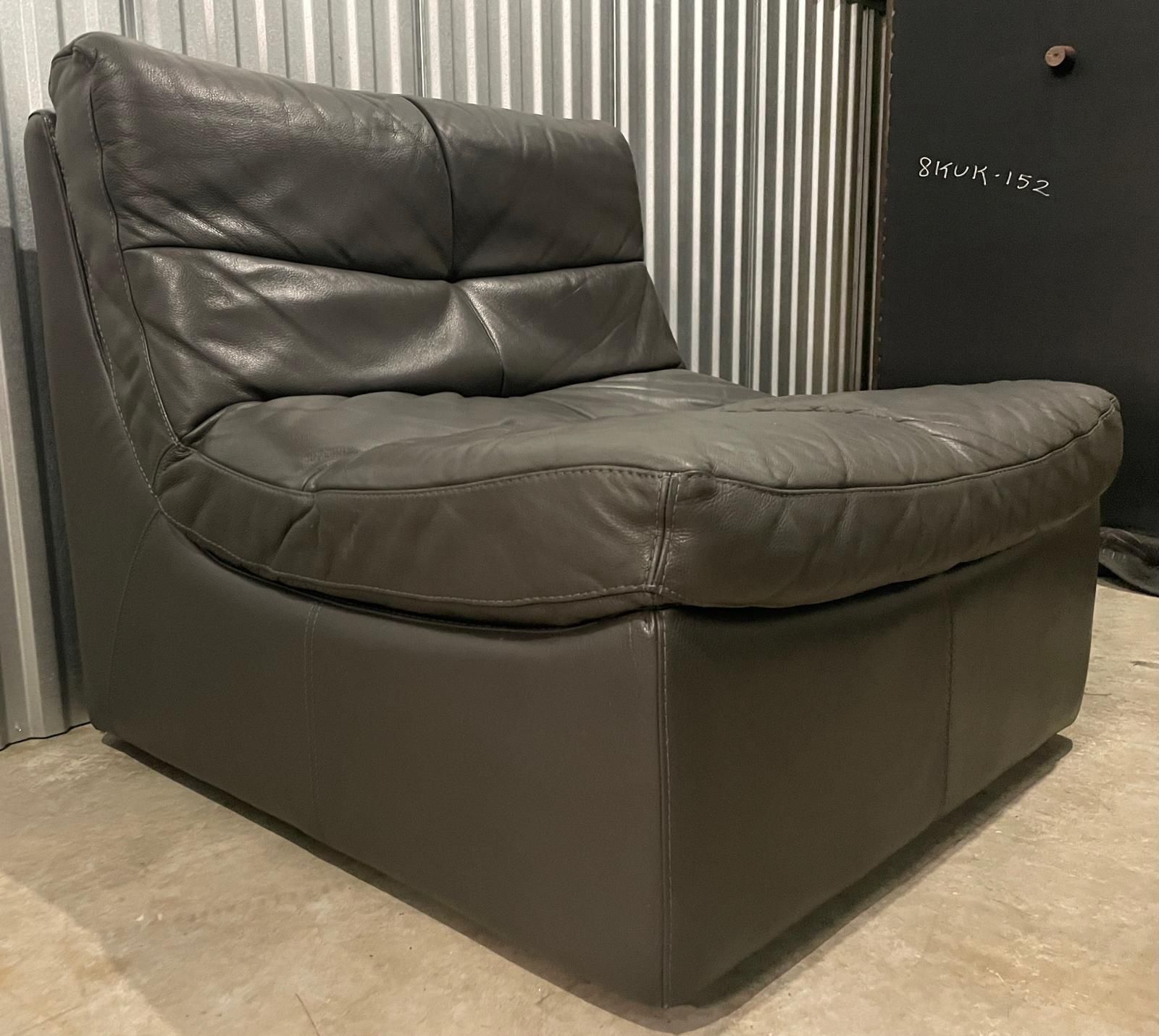 One Seat Sofa/Couch Sectional - Z Gallery - Gray - Real Leather