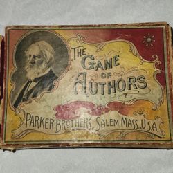 Vintage "Game of Authors" by Parker Bros. Salem, MA in 1890