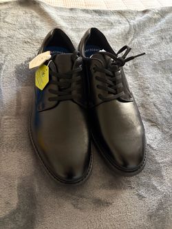 Black size 12 Leather Oxford Dress Shoes with Tags