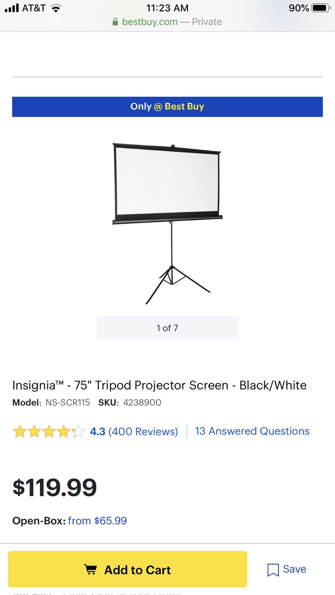 Like new projector screen