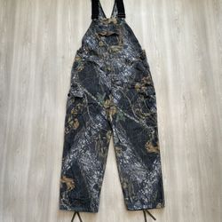 Vintage Field Staff Mossy Oak Bib Overalls Camo  Sz 34