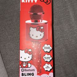 Hello Kitty Bluetooth Karaoke Microphone & Wireless Speaker.  Easter Basket 