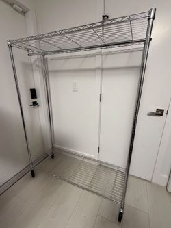 Chrome Metal Rolling Rack