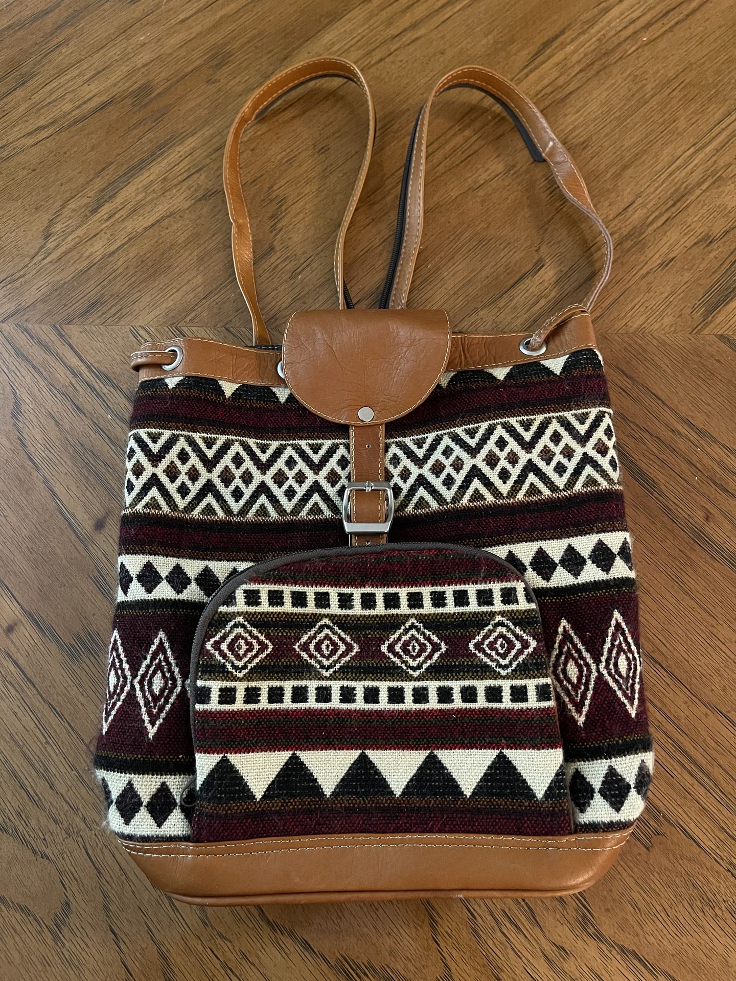 Smaller Ecuadorian Backpack in Beautiful Shades of Brown