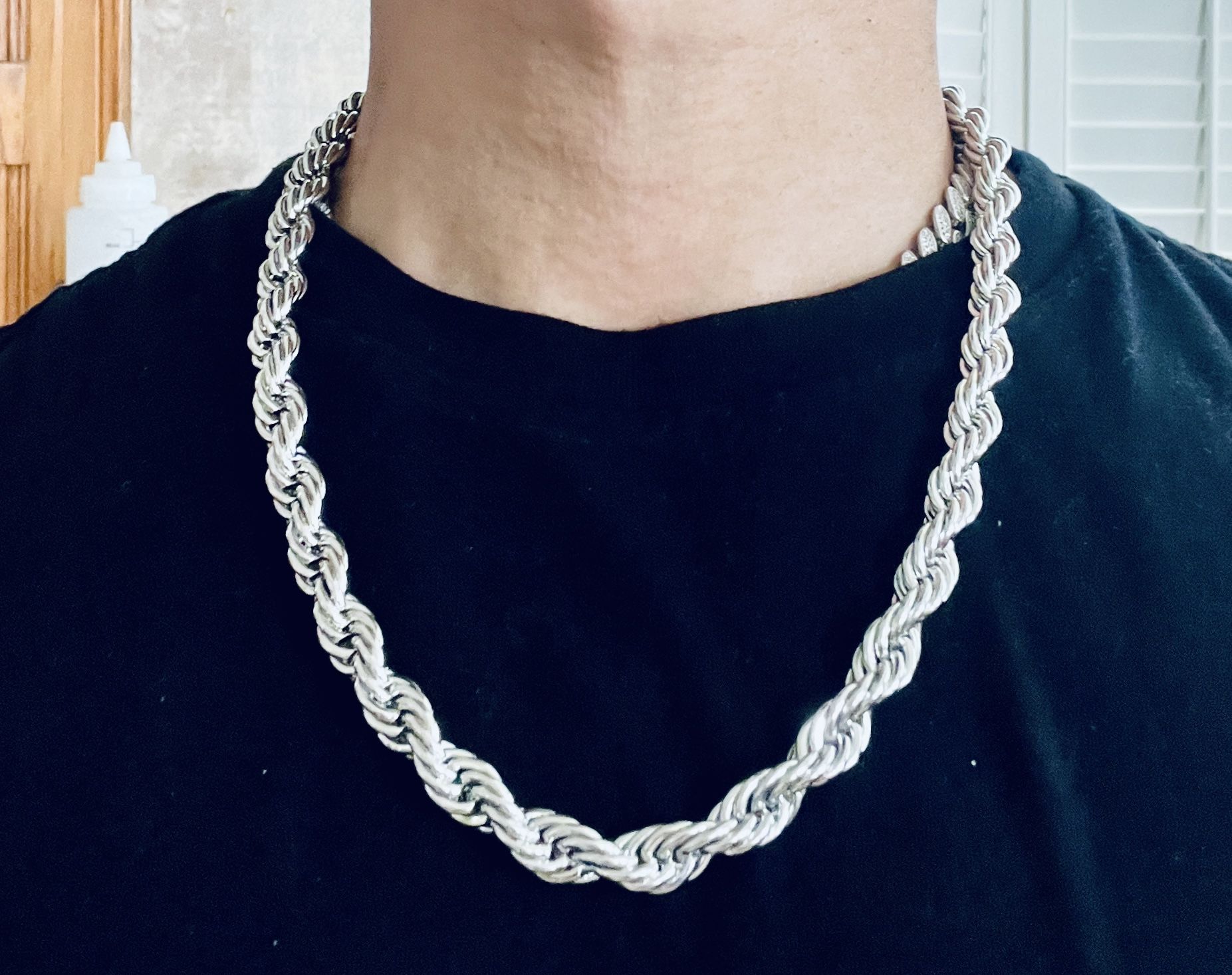 Sale! 10mm 24” Bold Heavy (136g!) High Polished Stainless Steel