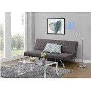 Beautiful Gray fabric futon sofa 3 position back $259 gorgeous