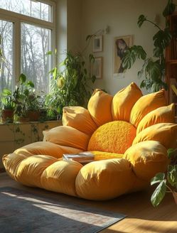 Unique Flower Lounge Sofa - Comfy Statement Chair