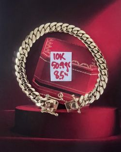 10K Solid Gold 🇨🇺 Links Bracelet 50.9Gr 8.50 Inches Long 