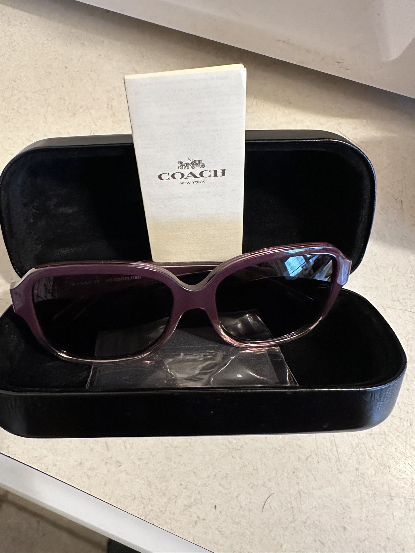 Coach Eggplant rose Sunglasses NEW