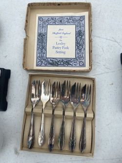 Silver Pastry Fork Set
