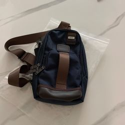 Tumi Blue Nylon Crossbody Sling Bag 