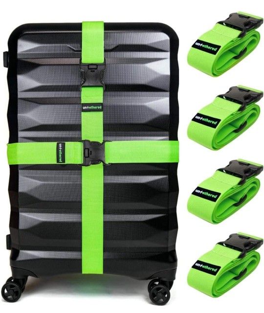 4-Pack Luggage Straps