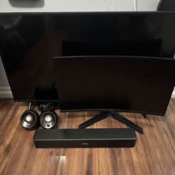 4K Samsung TV + 2K Koorui Monitor + Extras