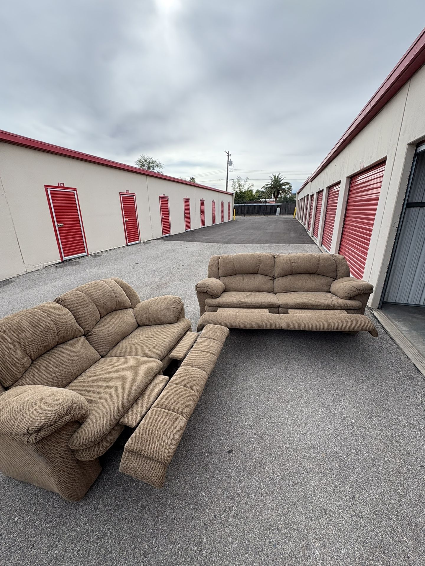 Reclining Sofa & Loveseat Set – $230 (Delivery Available)