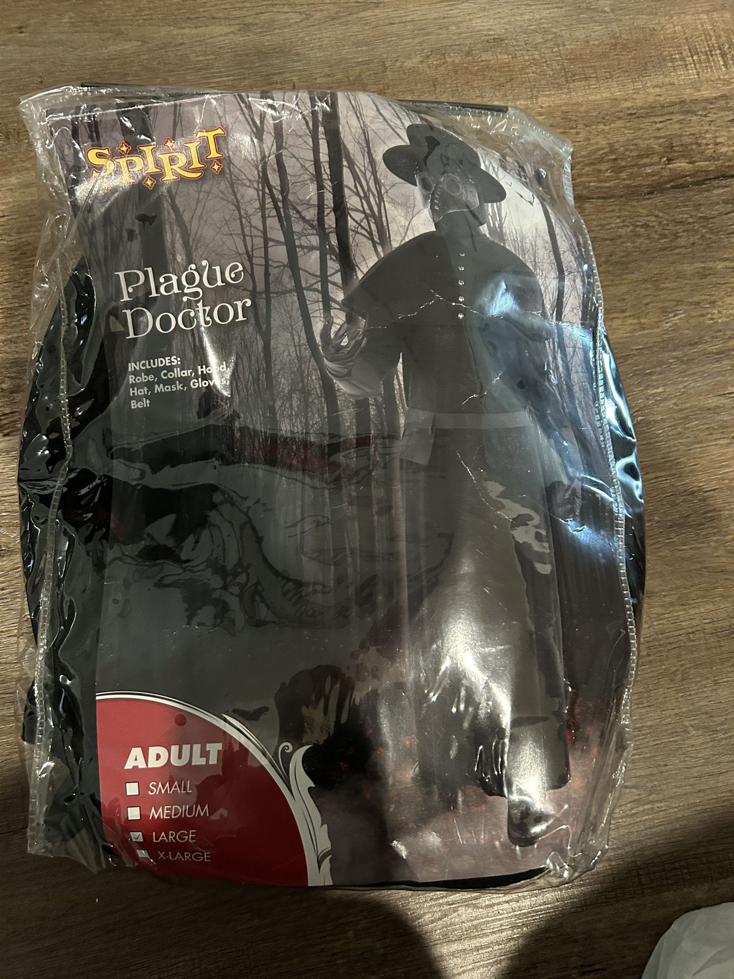 Adult Plague Doctor Costume Size large 