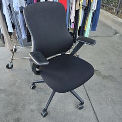 Ergonomic Height Adjustable Black Office Chair | 17-23in Floor To Seat