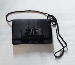 Little Black Evening Satin Purse