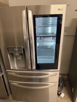 LG thinQ refrigerator stainless steel full size