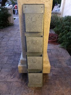 Galvanized Metal File Rack $40