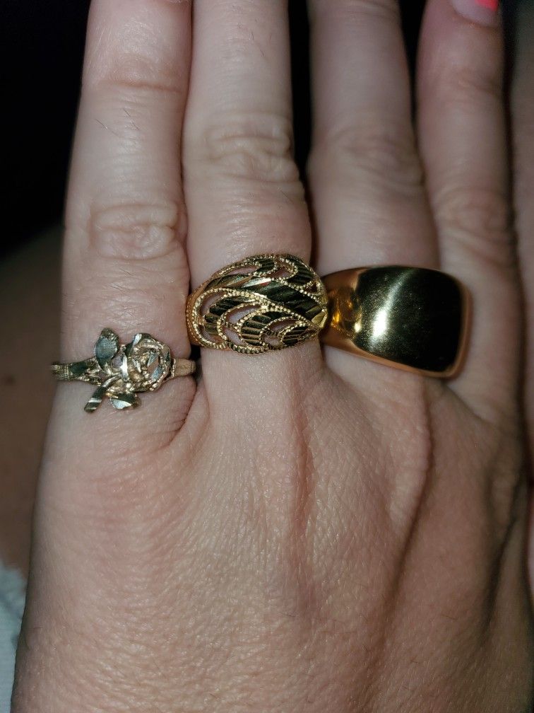 Solid Gold Rings. Prices And Info Listed.