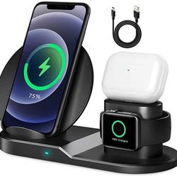 Wireless Fast Charge Stand Dock 3in1 Phone Charging Watch Ear Pods Charger Samsung Galaxy S9+ iPhone Xs Wire Less 8 5 Core WCR 3 Ratings