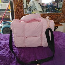 PINK PUFFER TOTE