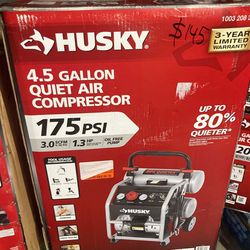 Husky 4.5 Gallon Quiet Air Compressor