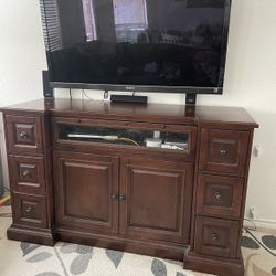 Large Heavy Solid Tv Stand Media Center 