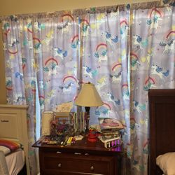 Purple Unicorn Kids Blackout Curtains