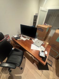 Office desk with office chair