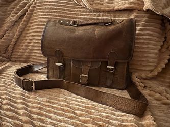 SCARAMANGA Leather Laptop Bag