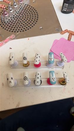 Handmade Press-On Nails Miffy Design Set