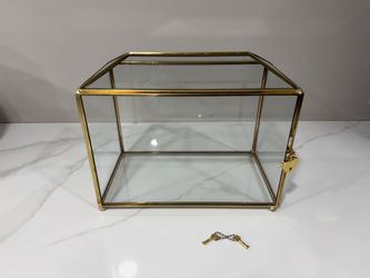 Glass Card Box Wedding Card Box with Lock for Wedding Reception