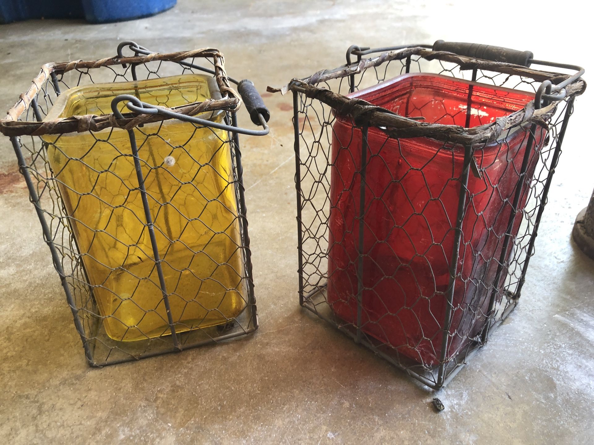 Outdoor candle holders approx 12” tall